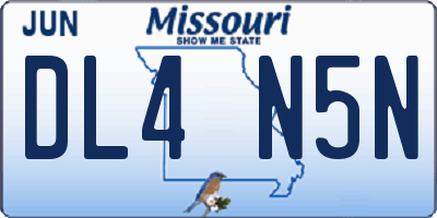 MO license plate DL4N5N