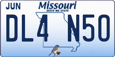 MO license plate DL4N5O