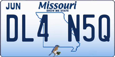 MO license plate DL4N5Q