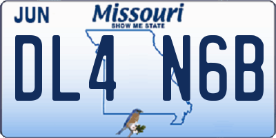 MO license plate DL4N6B