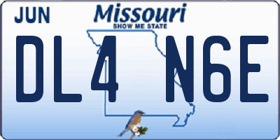 MO license plate DL4N6E
