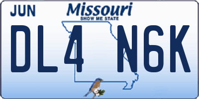 MO license plate DL4N6K