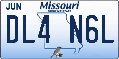 MO license plate DL4N6L