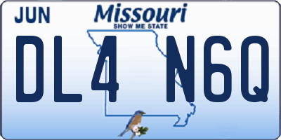 MO license plate DL4N6Q