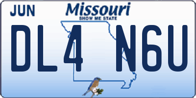 MO license plate DL4N6U