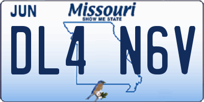 MO license plate DL4N6V
