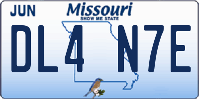 MO license plate DL4N7E