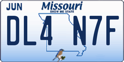 MO license plate DL4N7F