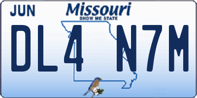 MO license plate DL4N7M