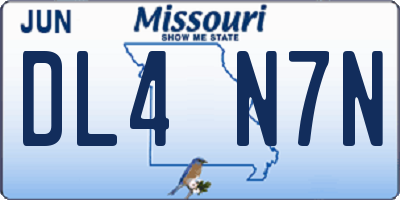 MO license plate DL4N7N