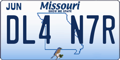 MO license plate DL4N7R