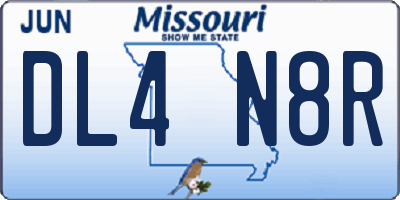 MO license plate DL4N8R