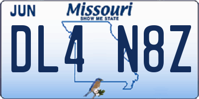MO license plate DL4N8Z