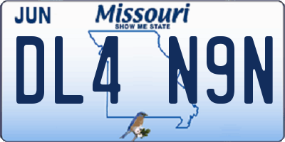 MO license plate DL4N9N