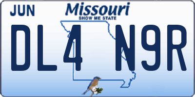 MO license plate DL4N9R