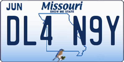 MO license plate DL4N9Y