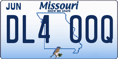 MO license plate DL4O0Q