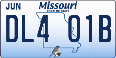 MO license plate DL4O1B