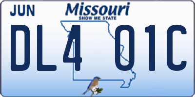 MO license plate DL4O1C