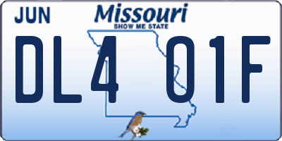 MO license plate DL4O1F