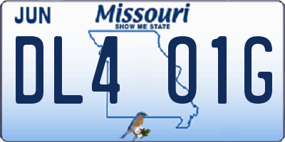 MO license plate DL4O1G