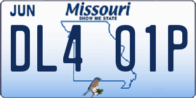 MO license plate DL4O1P