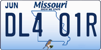 MO license plate DL4O1R