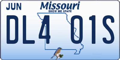 MO license plate DL4O1S