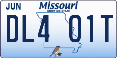 MO license plate DL4O1T