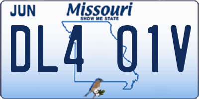 MO license plate DL4O1V