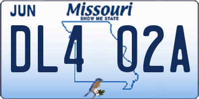 MO license plate DL4O2A
