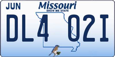 MO license plate DL4O2I