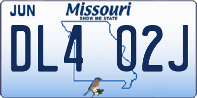 MO license plate DL4O2J