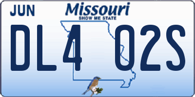 MO license plate DL4O2S