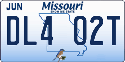 MO license plate DL4O2T