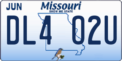 MO license plate DL4O2U