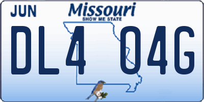 MO license plate DL4O4G