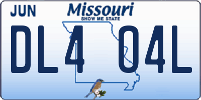 MO license plate DL4O4L