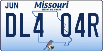 MO license plate DL4O4R