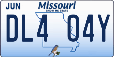 MO license plate DL4O4Y