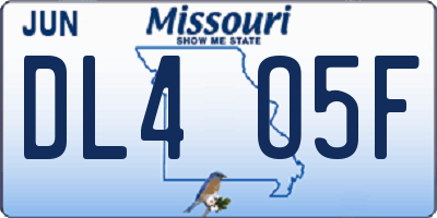 MO license plate DL4O5F