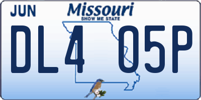 MO license plate DL4O5P