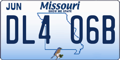 MO license plate DL4O6B