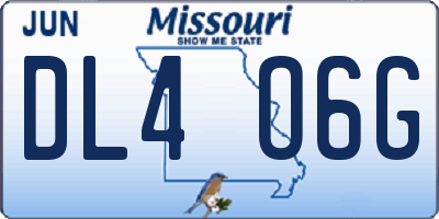 MO license plate DL4O6G