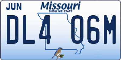 MO license plate DL4O6M
