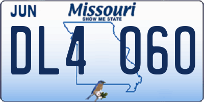 MO license plate DL4O6O