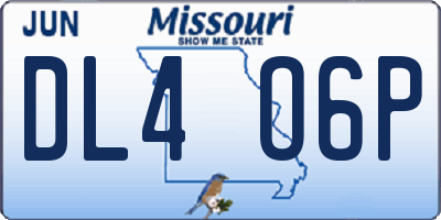 MO license plate DL4O6P