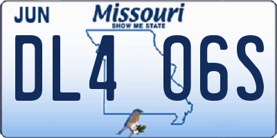 MO license plate DL4O6S