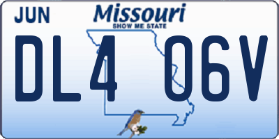 MO license plate DL4O6V