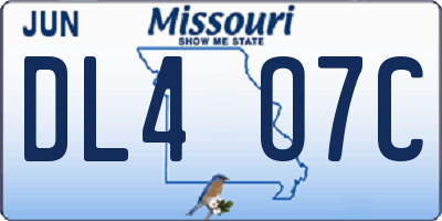 MO license plate DL4O7C